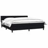 vidaXL Sommier &agrave; lattes de lit avec matelas noir 200x220 cm velours