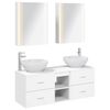 vidaXL Ensemble de mobilier de salle de bain 5 pc Blanc