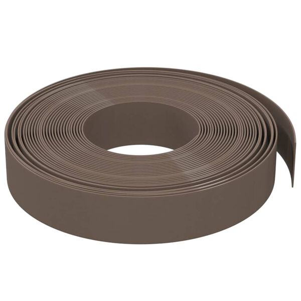 vidaXL Bordures de jardin 3 pcs marron 10 m 10 cm poly&eacute;thyl&egrave;ne