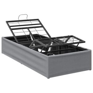 vidaXL Cadre de Lit &Eacute;lectrique R&eacute;glable Gris clair 200 x 80 x 33,5 cm