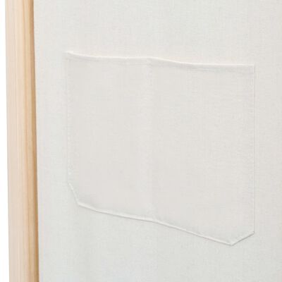 vidaXL Cloison de séparation 6 panneaux Crème 240 x 170 x 4 cm Tissu