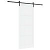 vidaXL Porte coulissante 93 x 232 cm Bois d'ing&eacute;nierie Blanc et noir