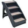 vidaXL Escalier pliable &agrave; 4 marches pour chiens Gris fonc&eacute;