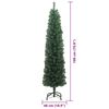 vidaXL Sapin de Noël artificiel Vert 180 cm PVC et acier et plastique