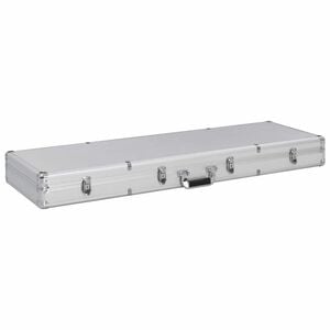 vidaXL Mallette pour arme &agrave; feu Argent&eacute; 118 x 38 x 12 cm Aluminium