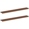 vidaXL Appuis de fen&ecirc;tre 2 pc Marron fonc&eacute; 140 x 20 x 2 cm
