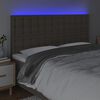 vidaXL T&ecirc;te de lit &agrave; LED Taupe 160x5x118/128 cm Tissu