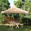 vidaXL Tente de f&ecirc;te Beige 292 x 292 x 315 cm Tissu Oxford