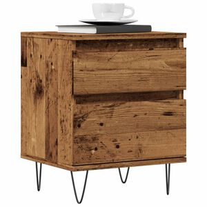 vidaXL Table de chevet vieux bois 40x35x50 cm bois d&rsquo;ing&eacute;nierie