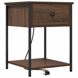 vidaXL Cabinet de chevet Ch&ecirc;ne brun 42 x 41 x 56 cm Bois d'ing&eacute;nierie