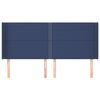 vidaXL T&ecirc;te de lit avec oreilles Bleu 203x16x118/128 cm Tissu