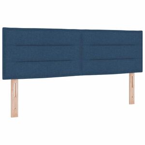vidaXL T&ecirc;te de lit avec t&ecirc;te de lit Bleu 144 cm Cuir synth&eacute;tique