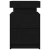 vidaXL Cabinet de chevet avec tiroir 2 pcs Ch&ecirc;ne noir 35 x 39 x 55 cm