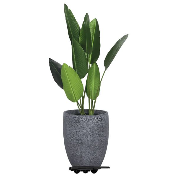 vidaXL Chariots de d&eacute;m&eacute;nagement &agrave; 8 roues 8 pcs noir PP 150 kg