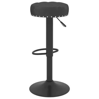 vidaXL Tabourets de bar 2 pcs Noir Velours