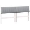 vidaXL T&ecirc;te de lit capitonn&eacute;e Gris clair 150 cm Pin massif