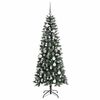 vidaXL Sapin de No&euml;l artificiel Vert 180 cm PVC, plastique et acier