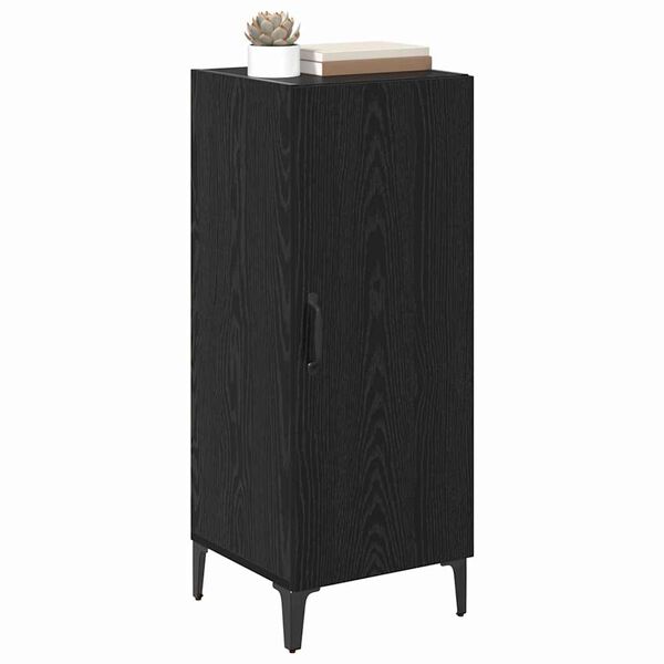 vidaXL Buffet Ch&ecirc;ne noir 34,5 x 34 x 90 cm Bois d'ing&eacute;nierie