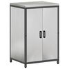 vidaXL Meuble de rangement de cuisine HATTEM Argent&eacute; 60 x 50 x 92 cm