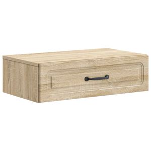 vidaXL Table d'appoint murale Ch&ecirc;ne Sonoma 59 x 34,5 x 17 cm