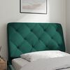 vidaXL Coussin de t&ecirc;te de lit vert fonc&eacute; 90 cm velours