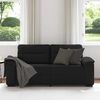 vidaXL Canapé à 2 places noir 140 cm tissu