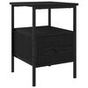 vidaXL Cabinet de chevet Ch&ecirc;ne noir 34 x 36 x 50 cm Bois d'ing&eacute;nierie