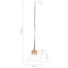 vidaXL Lampe suspendue industrielle Blanc Rond 32 cm E27 Manguier