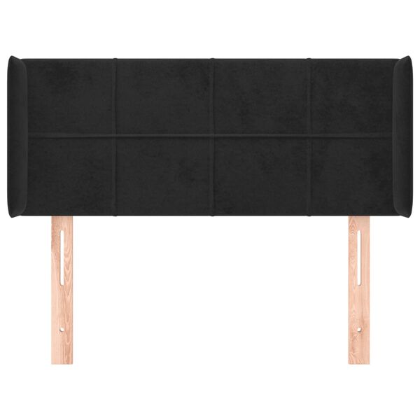 vidaXL Tête de lit avec oreilles Noir 83x16x78/88 cm Velours