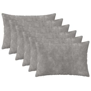 vidaXL Housse de coussin 6 pcs HEERLEN Gris clair 30 x 50 cm
