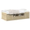 vidaXL Lit de jour avec tiroirs sans matelas ch&ecirc;ne sonoma 90x190 cm