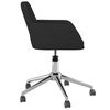 vidaXL Chaises pivotantes à manger lot de 2 Noir Tissu