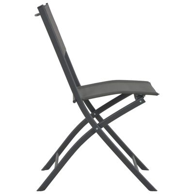 vidaXL Chaises de jardin pliables lot de 2 Acier et textilène