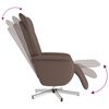 vidaXL Fauteuil inclinable avec repose-pieds marron similicuir