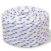 vidaXL Corde de bateau Polypropyl&egrave;ne 14 mm 250 m Blanc