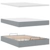VidaXL Cadre de lit ottoman et matelas gris clair 140x200 cm tissu