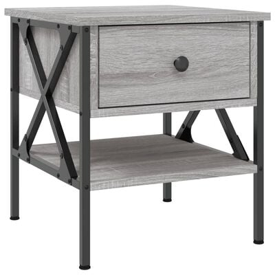 vidaXL Tables de chevet 2 pcs sonoma gris 40x42x45 cm bois ingénierie