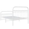 vidaXL Cadre de lit m&eacute;tal sans matelas et pied de lit blanc 107x203 cm