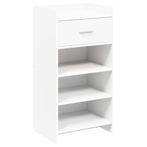 vidaXL Cabinet &agrave; chaussures Blanc 48 x 36 x 92 cm Bois d'ing&eacute;nierie