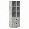 vidaXL Bureau avec tiroir 2 pcs Gris b&eacute;ton