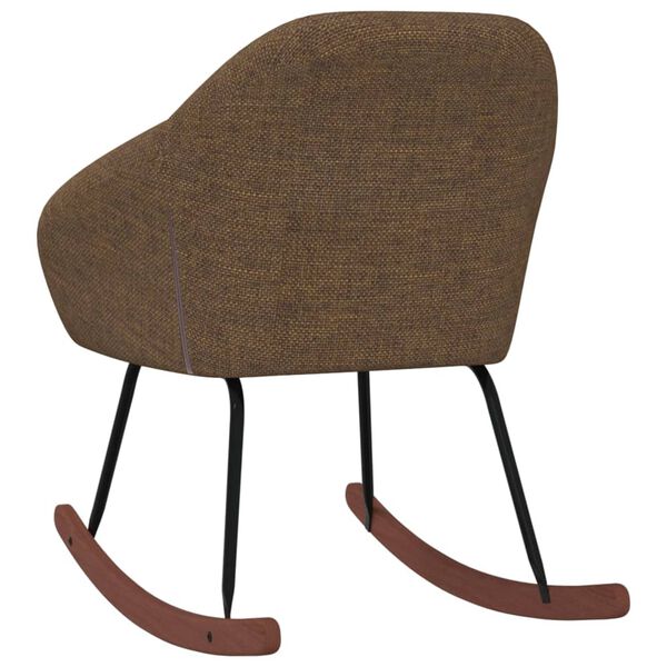 vidaXL Chaise &agrave; bascule Marron Tissu