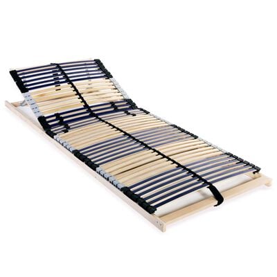 vidaXL Sommier à lattes sans matelas avec 42 lattes 7 zones 80x200 cm