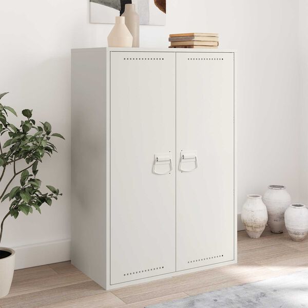 vidaXL Poign&eacute;es de Cabinet 2 pcs Blanc 85 x 45 mm M&eacute;tал