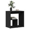 vidaXL Table d'appoint Noir 50x30x50 cm Bois d'ingénierie