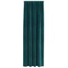 vidaXL Rideaux occultants 2 pcs Vert fonc&eacute; 140 x 245 cm Velours