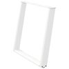 vidaXL Pieds de table à manger en U 2 pièces Blanc 90 x (72-73) cm Acier