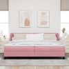 vidaXL Lit &agrave; ressorts avec matelas Rose 200 x 200 cm Velours