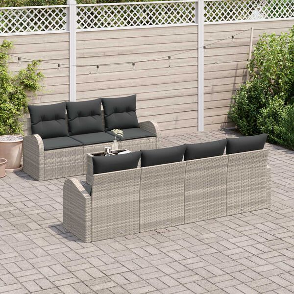 vidaXL Ensemble de canap&eacute; de jardin Gris clair 55 x 55 x 37 cm