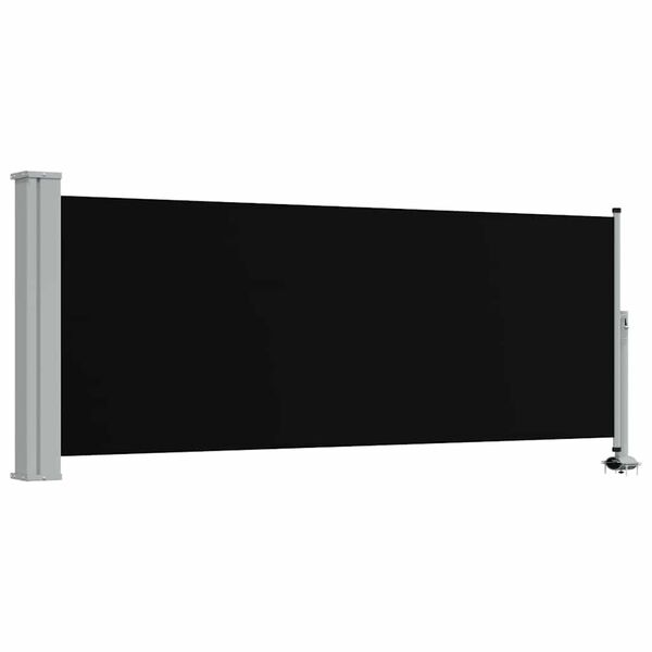 vidaXL Auvent latéral rétractable de patio 100 x 300 cm Noir