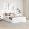 vidaXL Lit avec rangement et matelas avec matelas Blanc 140 x 190 cm